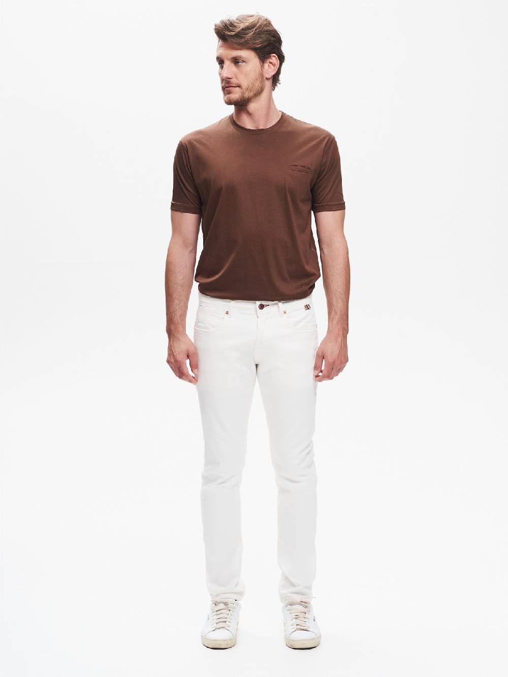 Rinascimento Jeans Slim-Fit Uomo Bull Bianco QB24 Hotsell