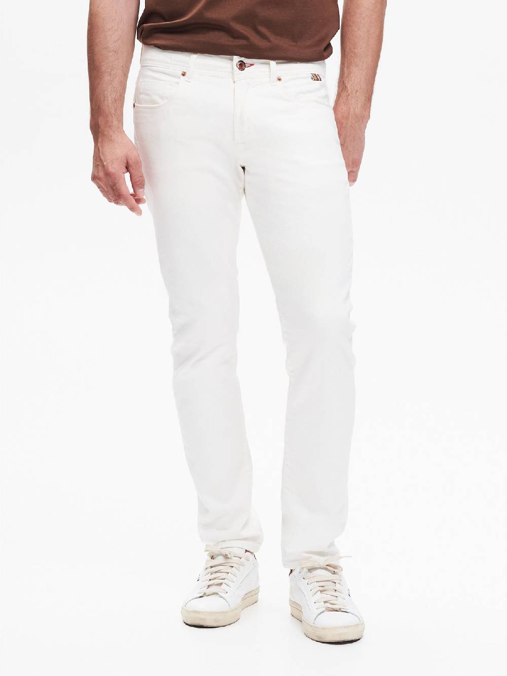 Rinascimento Jeans Slim-Fit Uomo Bull Bianco QB24 Hotsell