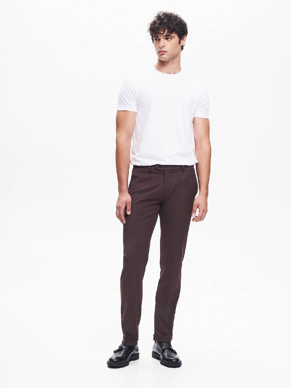 Rinascimento Pantaloni da abito Uomo Poliviscosa Moro QB24 Liquidazione