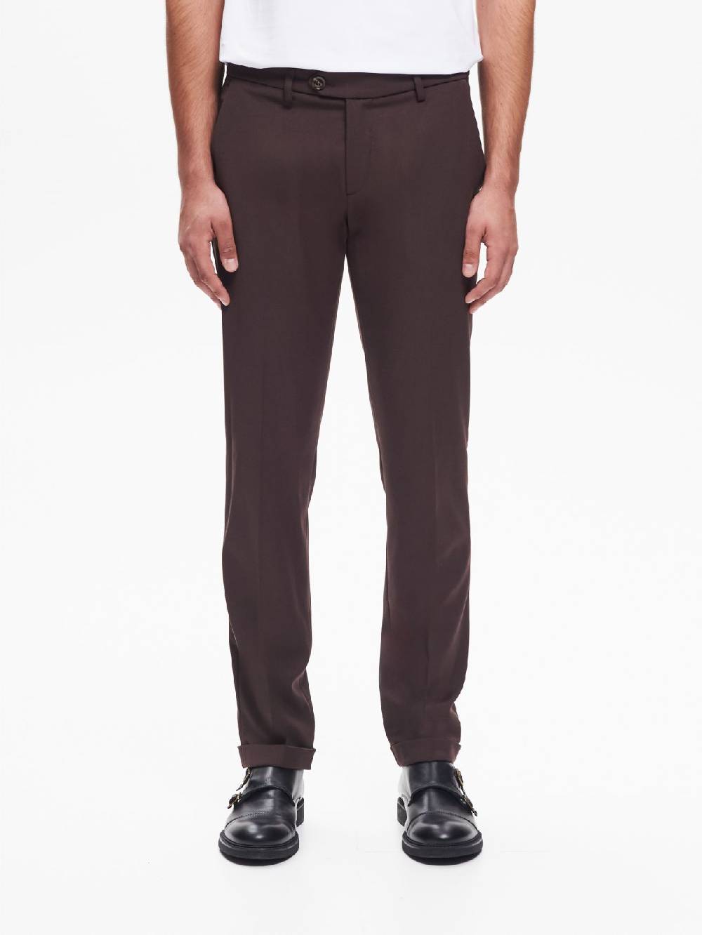Rinascimento Pantaloni da abito Uomo Poliviscosa Moro QB24 Liquidazione