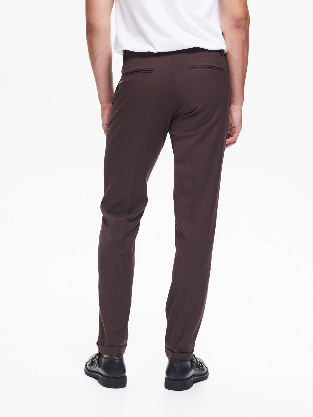 Rinascimento Pantaloni da abito Uomo Poliviscosa Moro QB24 Liquidazione