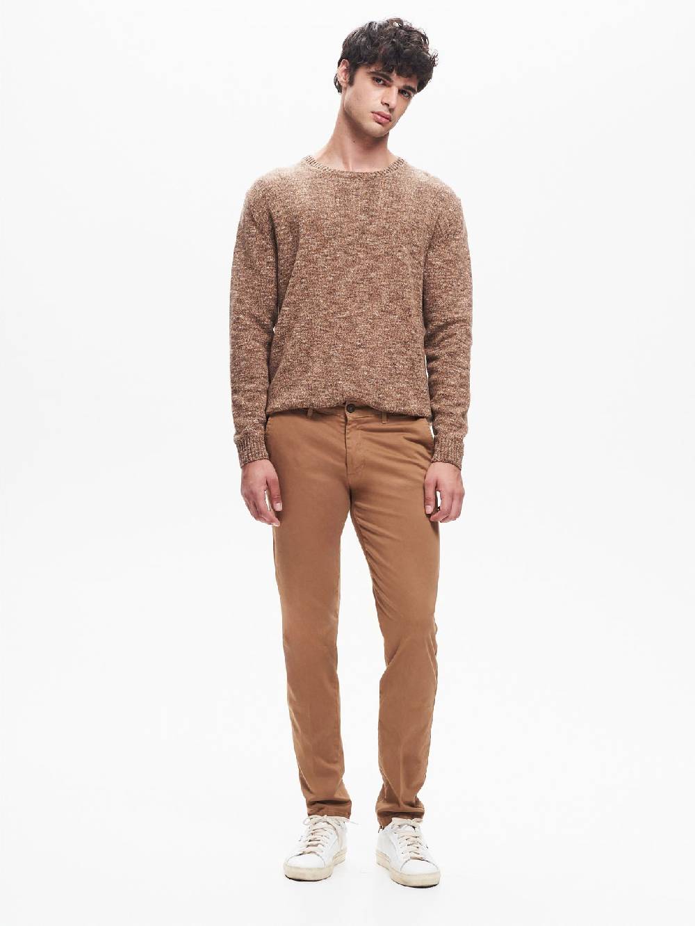 Rinascimento Pantaloni Uomo Chinos Basic Cammello QB24 In Saldo