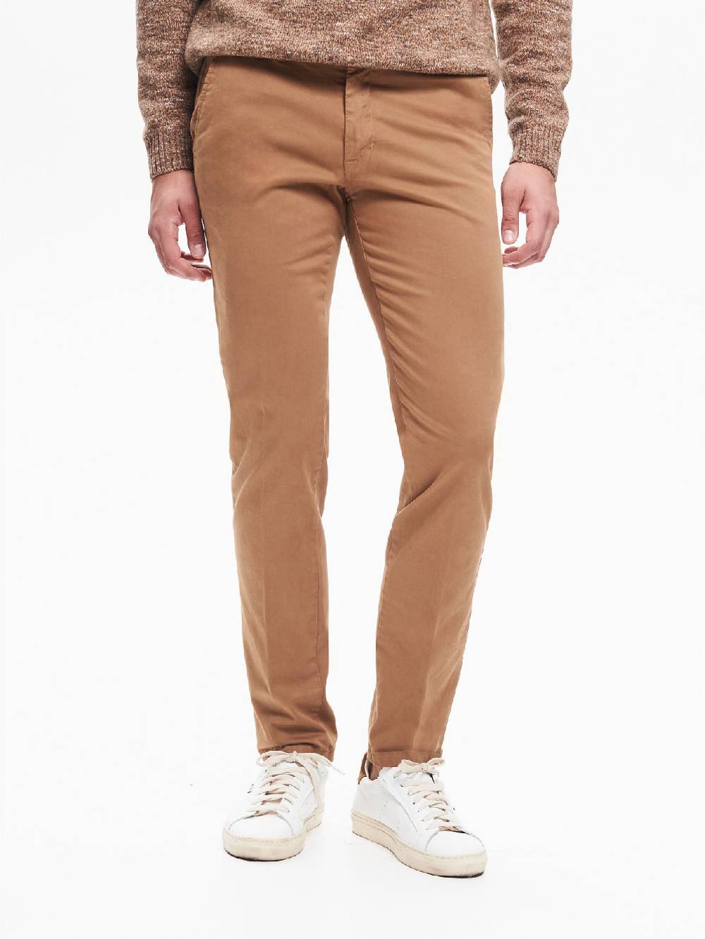 Rinascimento Pantaloni Uomo Chinos Basic Cammello QB24 In Saldo