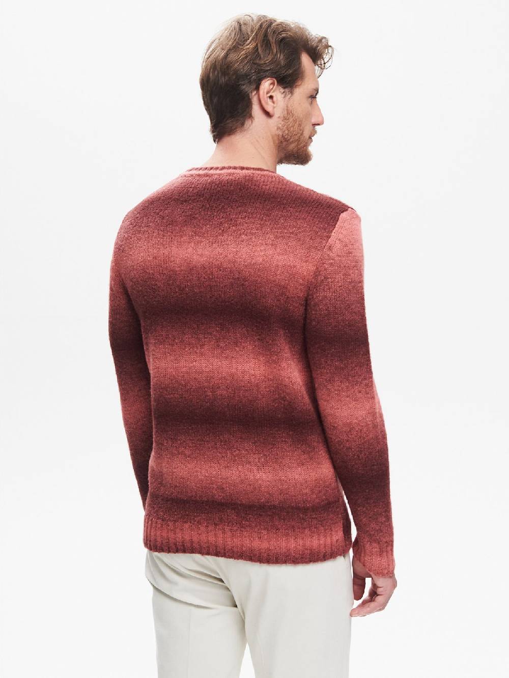 Rinascimento Maglia Girocollo Uomo effetto Degradè QB24 Nuovo