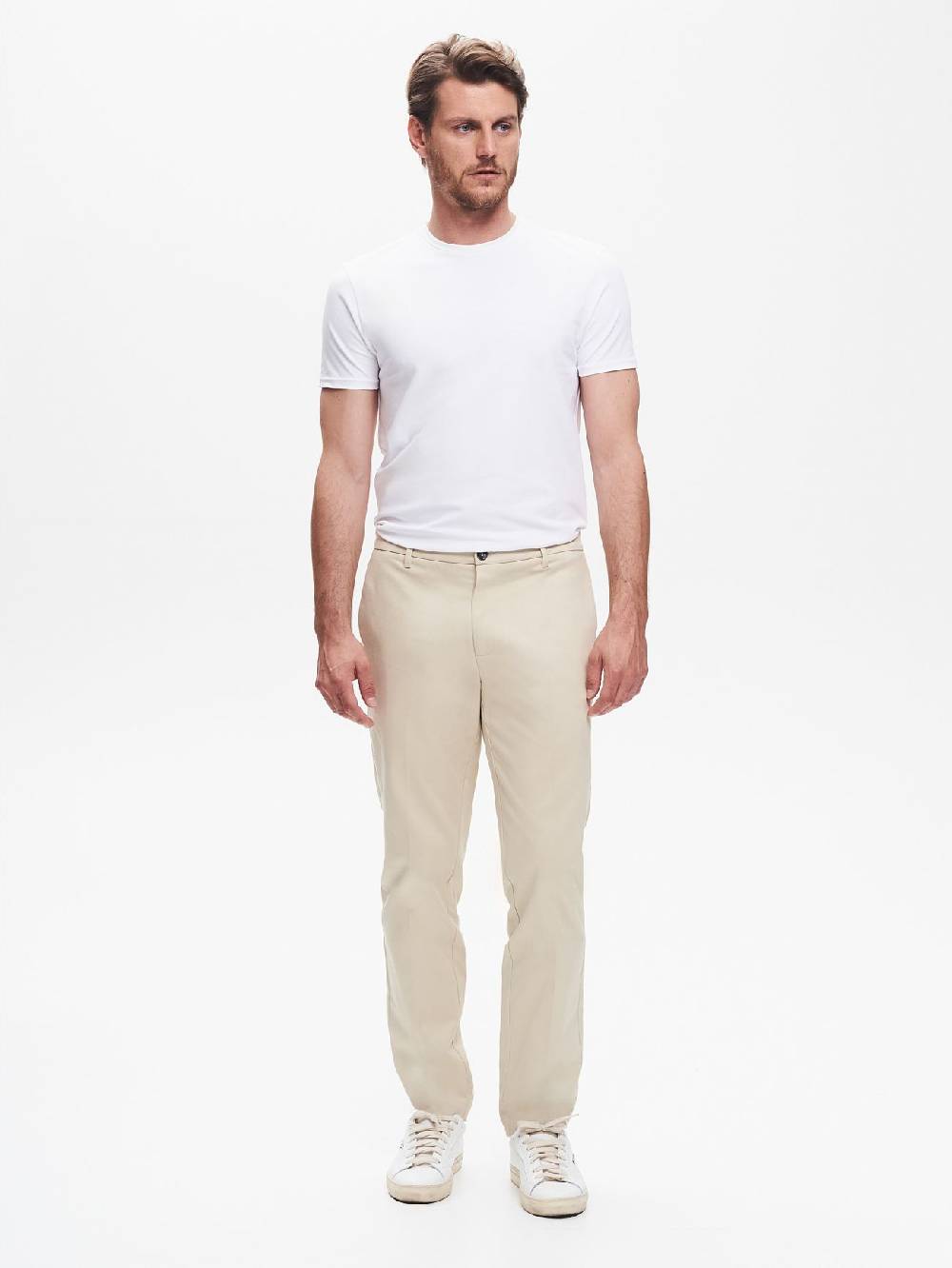Rinascimento Pantaloni Regular-Fit Uomo in Gabardina QB24 Qualità