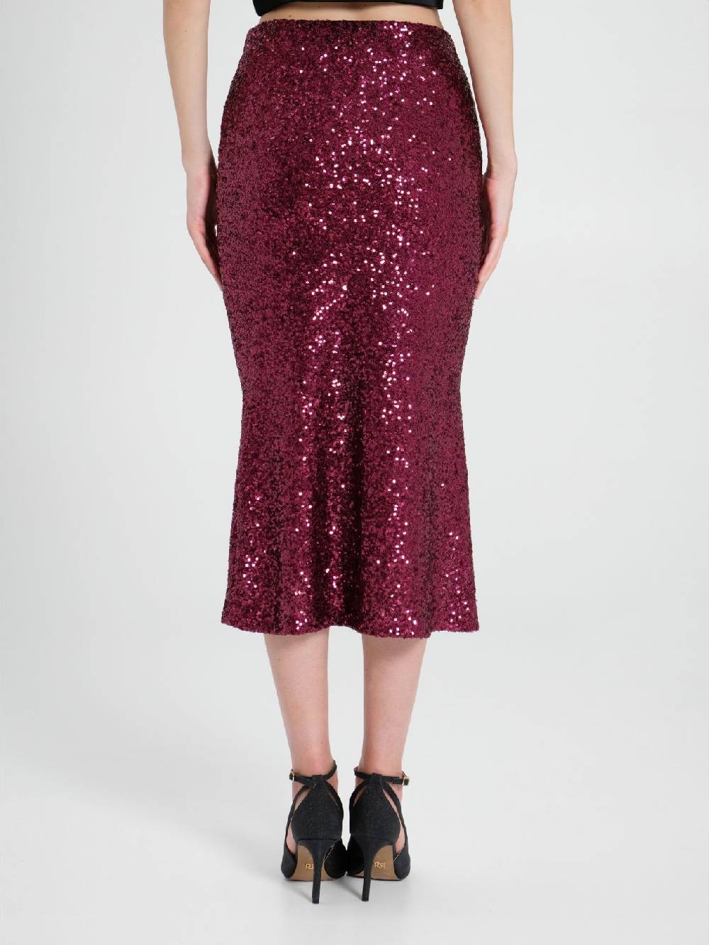 Rinascimento Gonna Longuette in Paillettes Moda