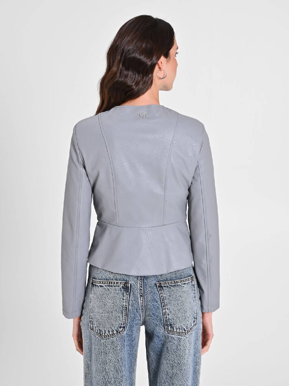 Rinascimento Giubbino in similpelle con Baschina Donna Promozione Limitata
