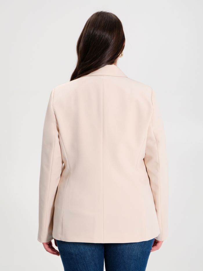 Rinascimento Giacca Curvy a Due Bottoni Beige Vendite Flash