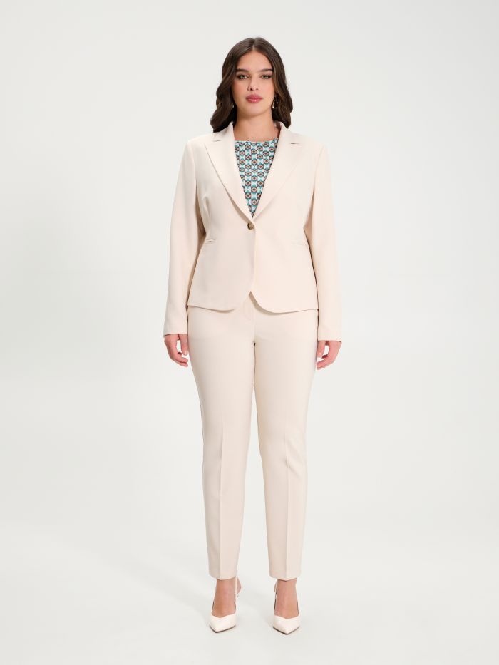 Rinascimento Giacca Curvy Monobottone Beige Negozio