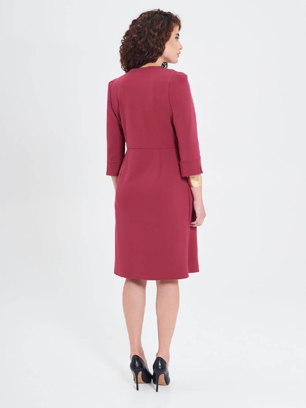Rinascimento Abito Wrap Curvy Bordeaux Italia