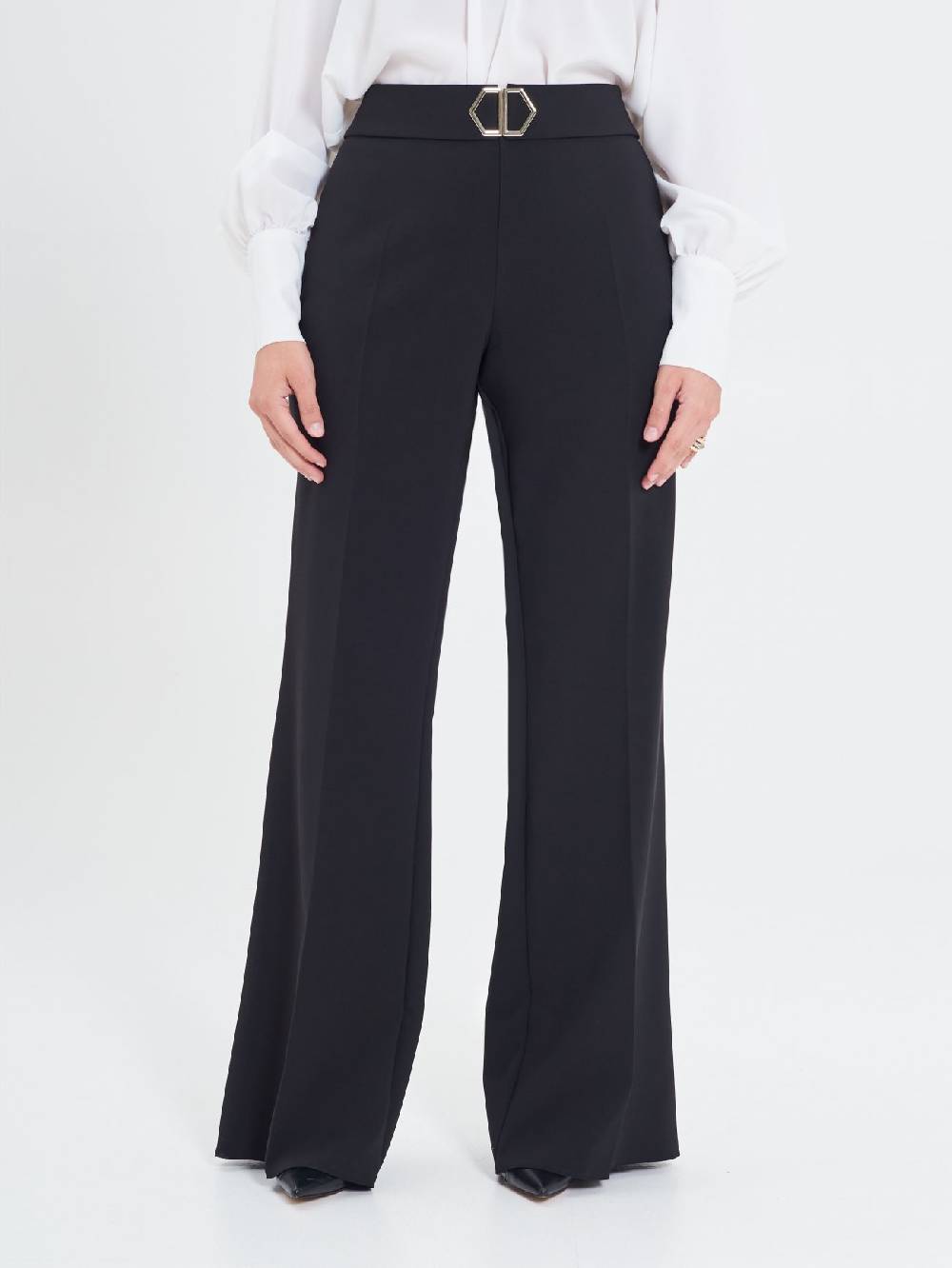 Rinascimento Pantaloni Curvy Fibbia Geometrica Vendita