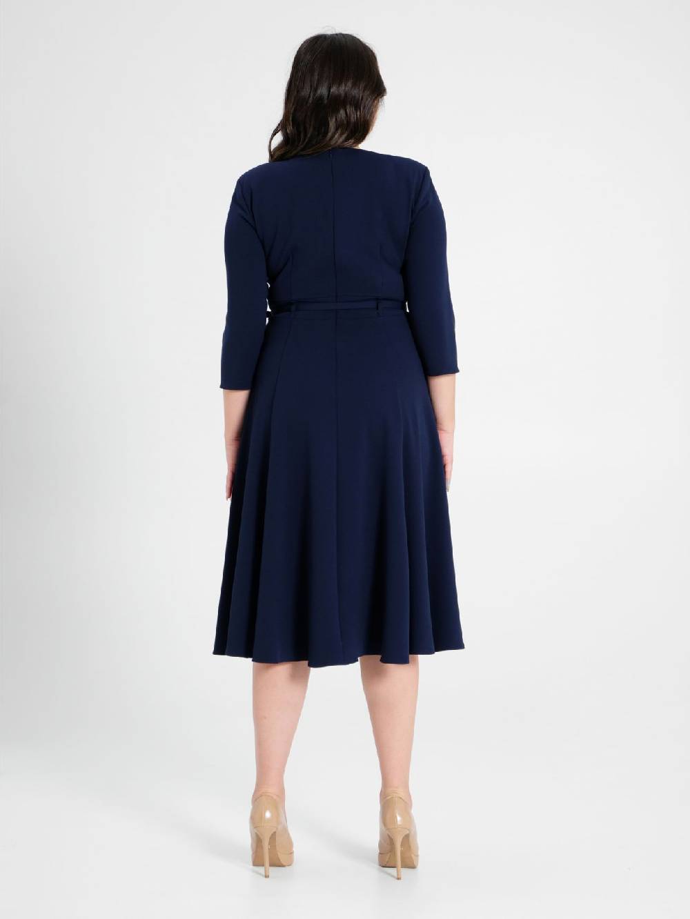 Rinascimento Abito Curvy Midi Blu Negozi Online
