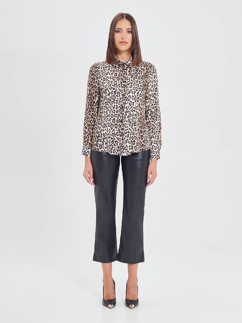 Rinascimento Camicia in Viscosa Animalier Rilascio limitato