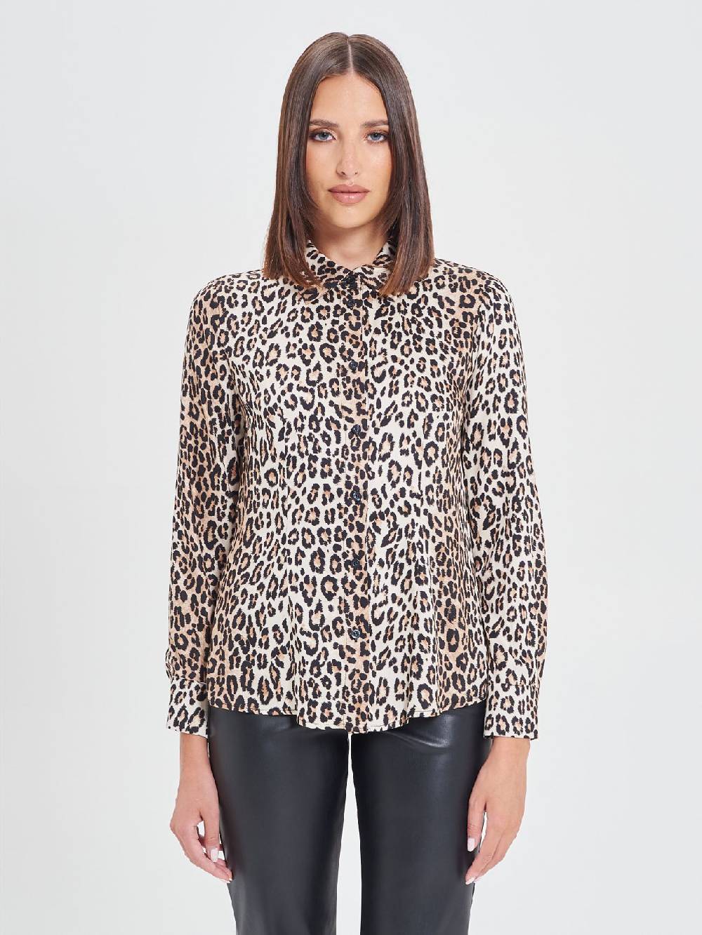 Rinascimento Camicia in Viscosa Animalier Rilascio limitato