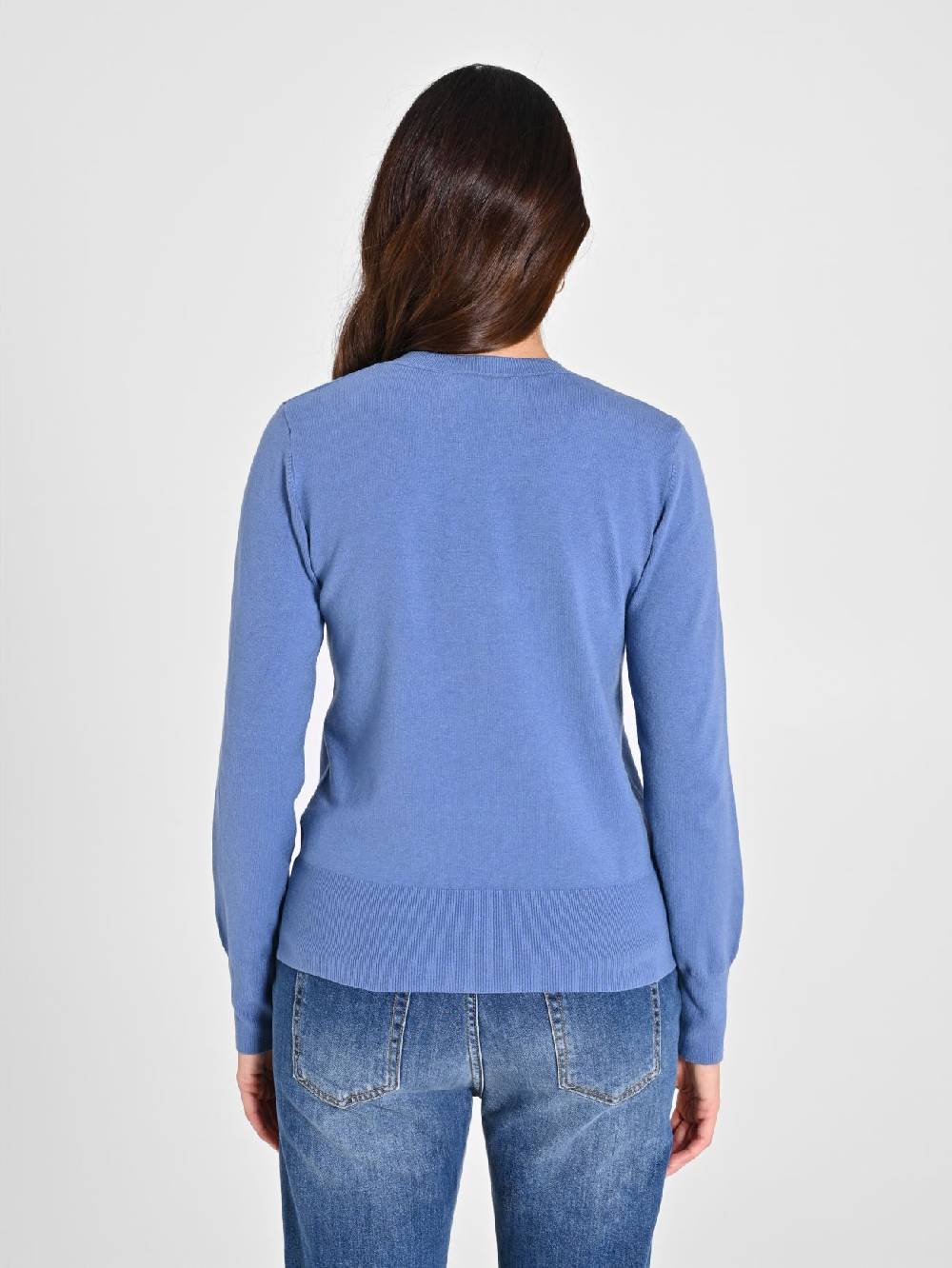 Rinascimento Maglia con Scollo a "V" Blu Avio Ecotec® Saldi