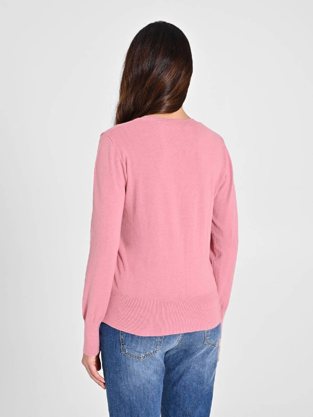 Rinascimento Maglia con Scollo a "V" Rosa Antico Ecotec® Offerte