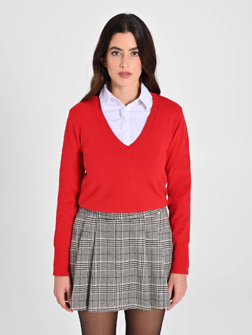 Rinascimento Maglia con Scollo a "V" Rossa Ecotec® Hotsell
