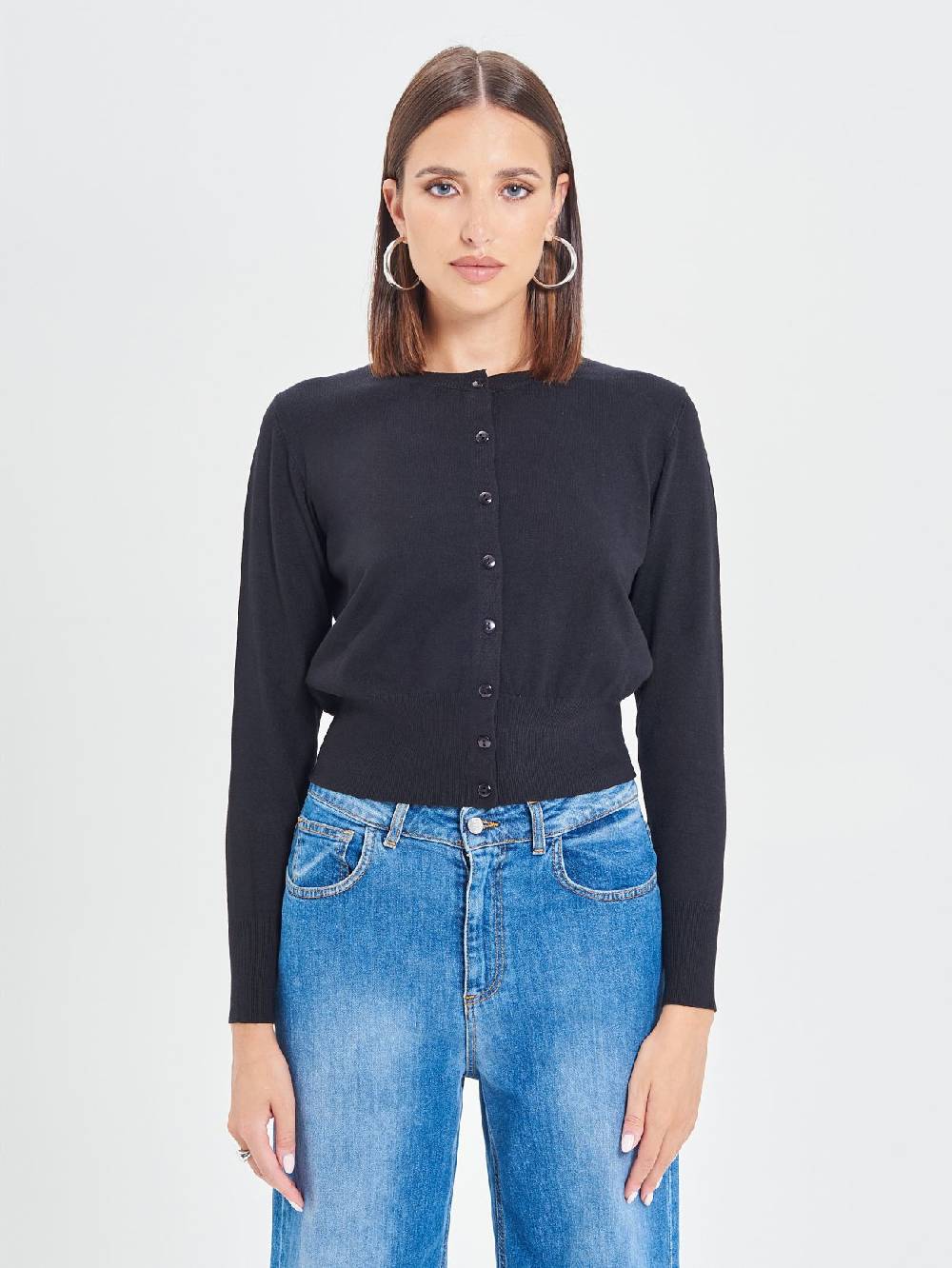 Rinascimento Cardigan Nero in Maglia Eco Vero® I Più Venduti