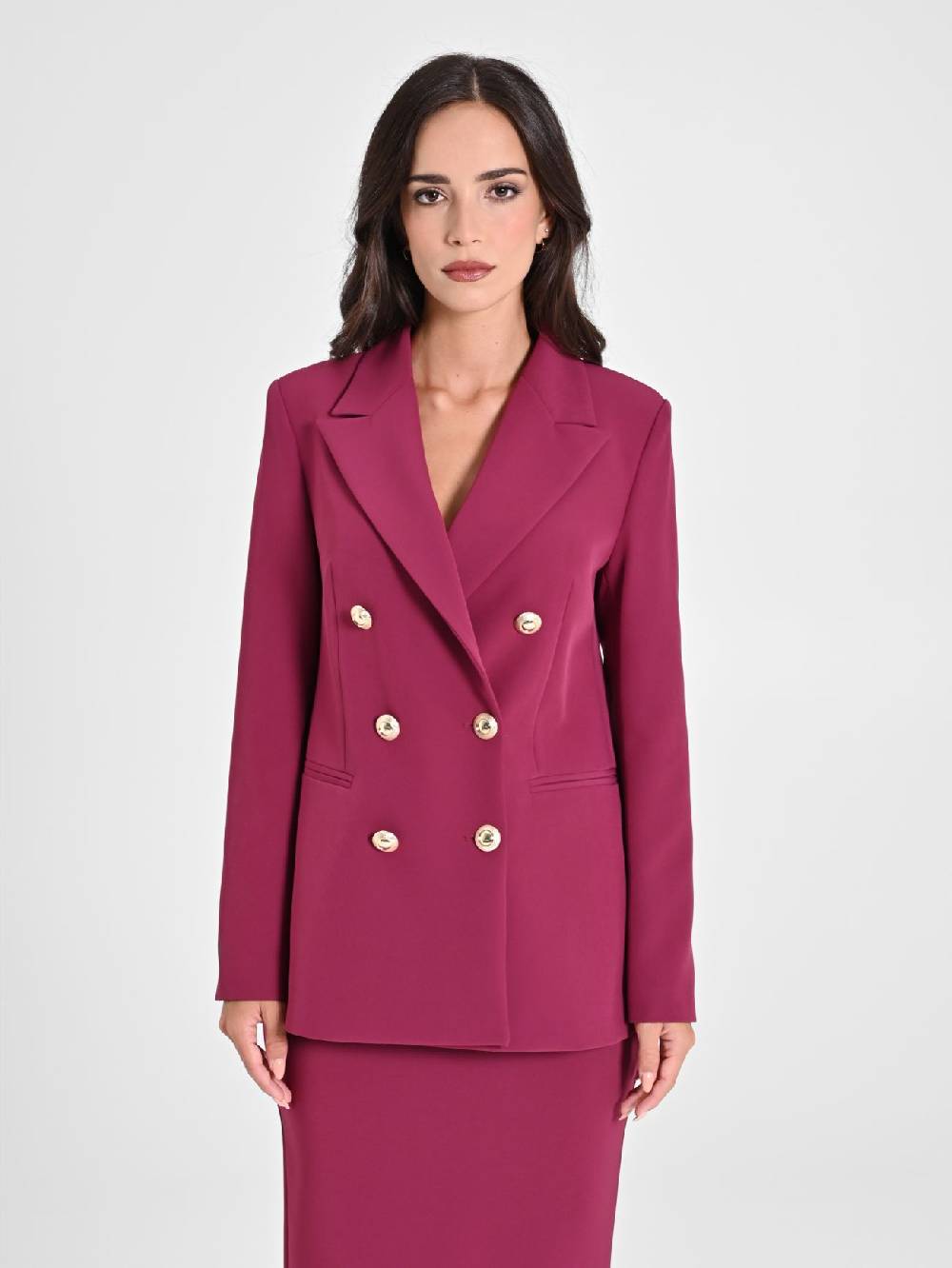 Rinascimento Giacca Doppiopetto Bordeaux Donna Novità