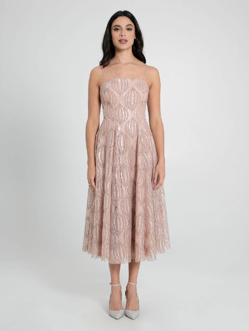 Rinascimento Abito Tulle Glitter Rosa Outlet