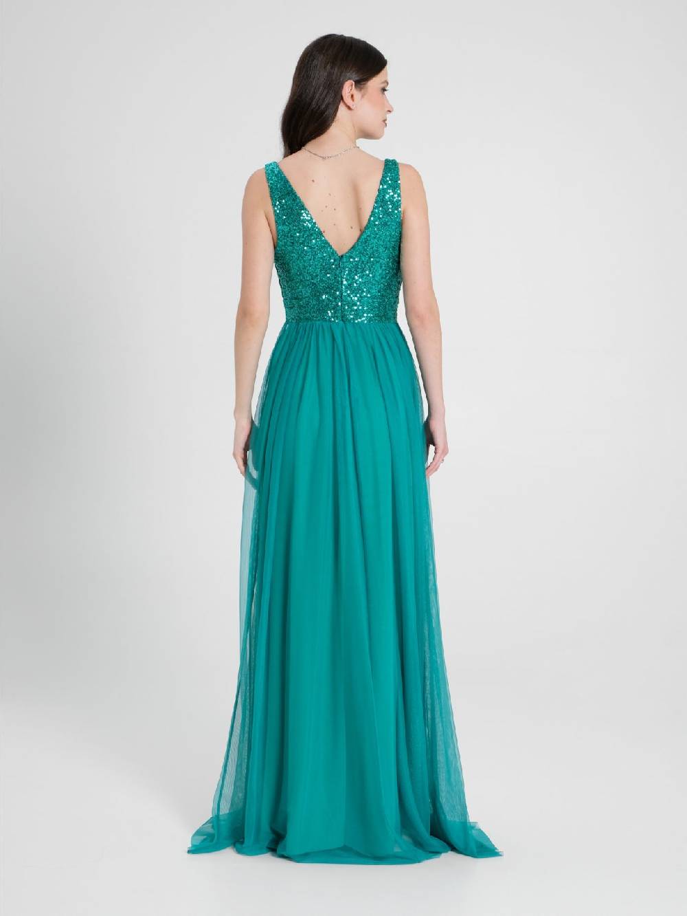Rinascimento Abito Lungo Paillettes & Tulle Offerte