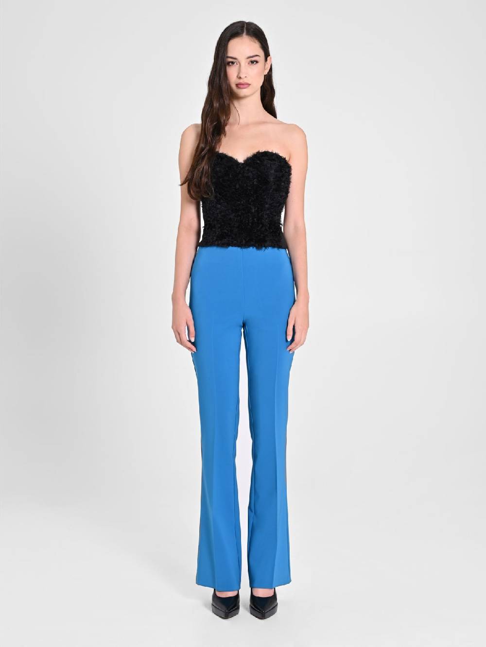 Rinascimento Pantalone Flared Blu Oceano In Linea