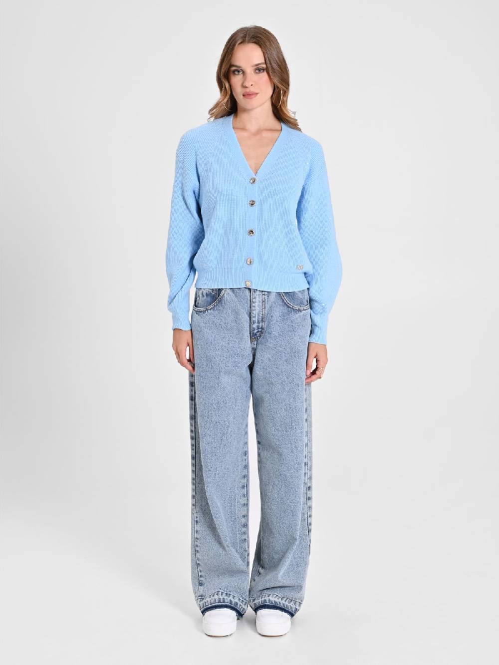 Rinascimento Cardigan Azzurro Nuovo