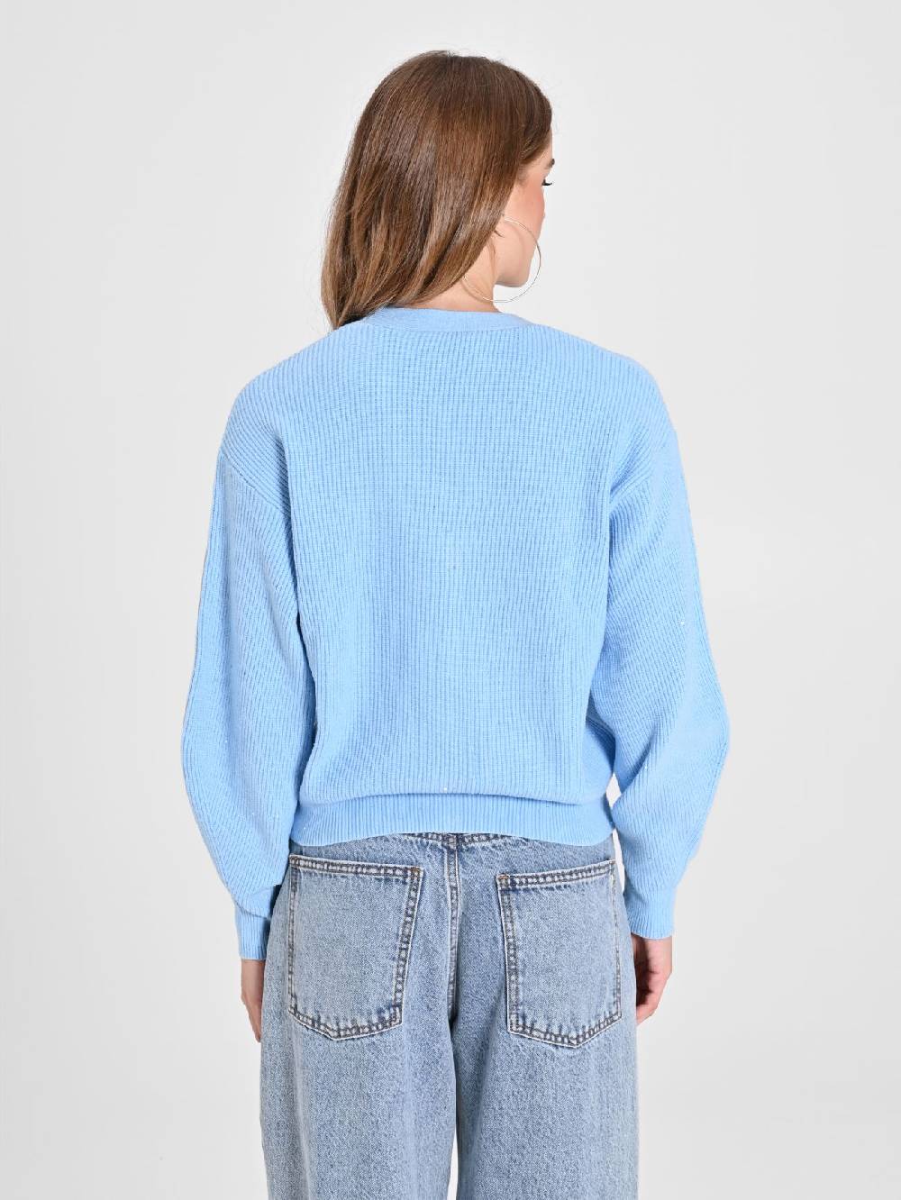 Rinascimento Cardigan Azzurro Nuovo