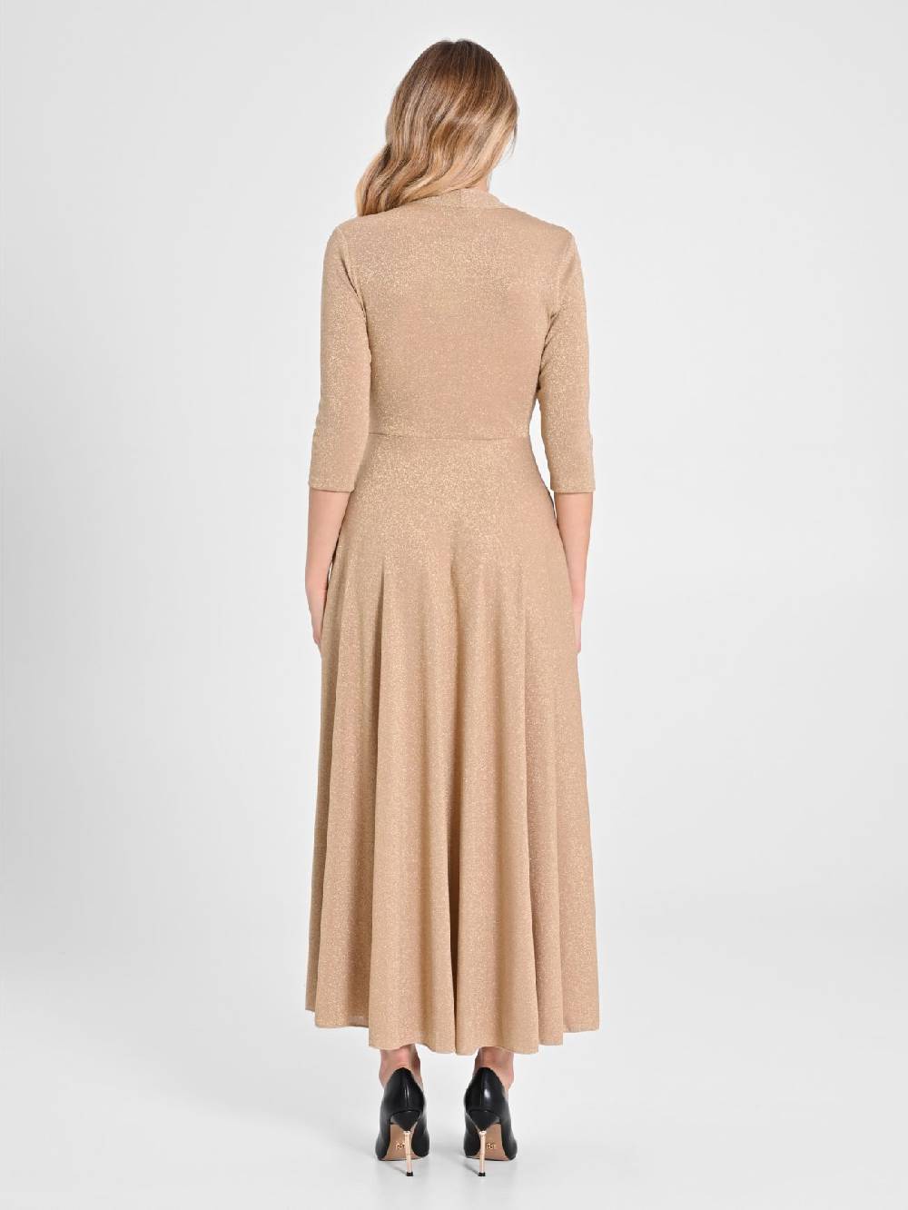 Rinascimento Abito Lungo Lurex Gold In Vendita