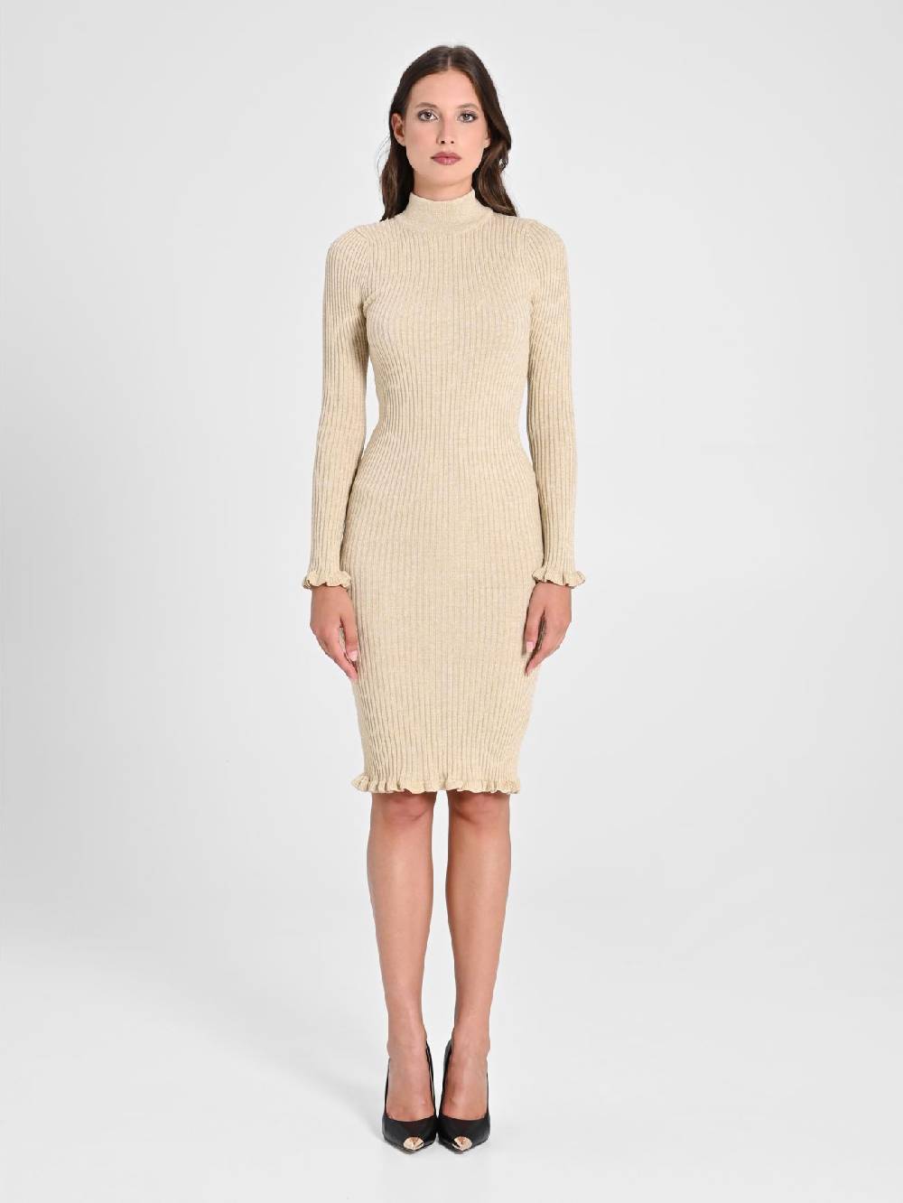 Rinascimento Abito Oro Lurex in Maglia Hotsell