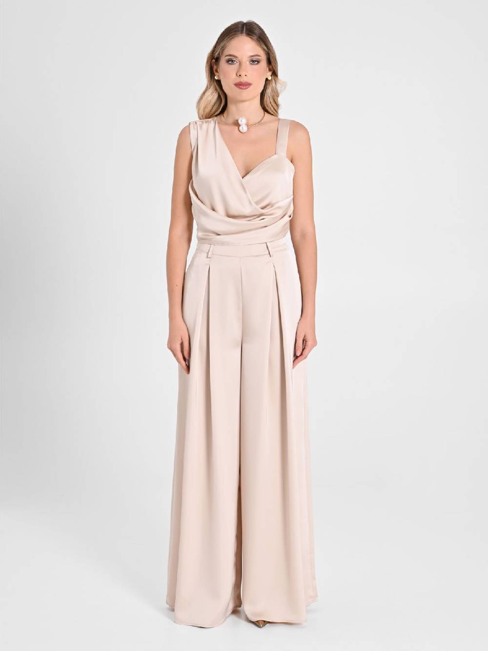 Rinascimento Top in Satin Beige I Più Venduti