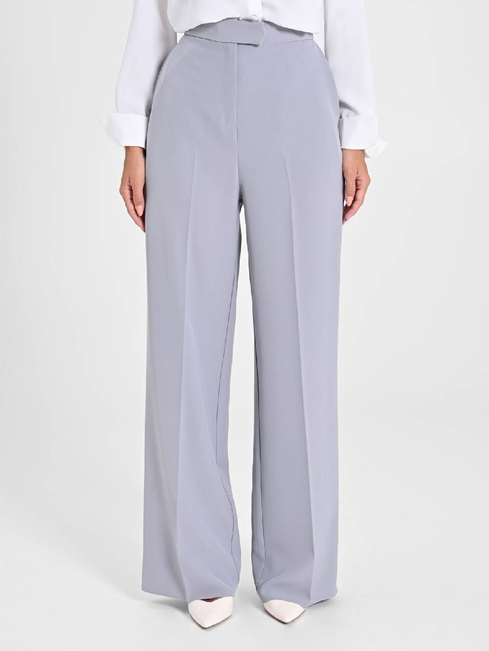 Rinascimento Pantalone Palazzo Grigio in Crepe Nuova