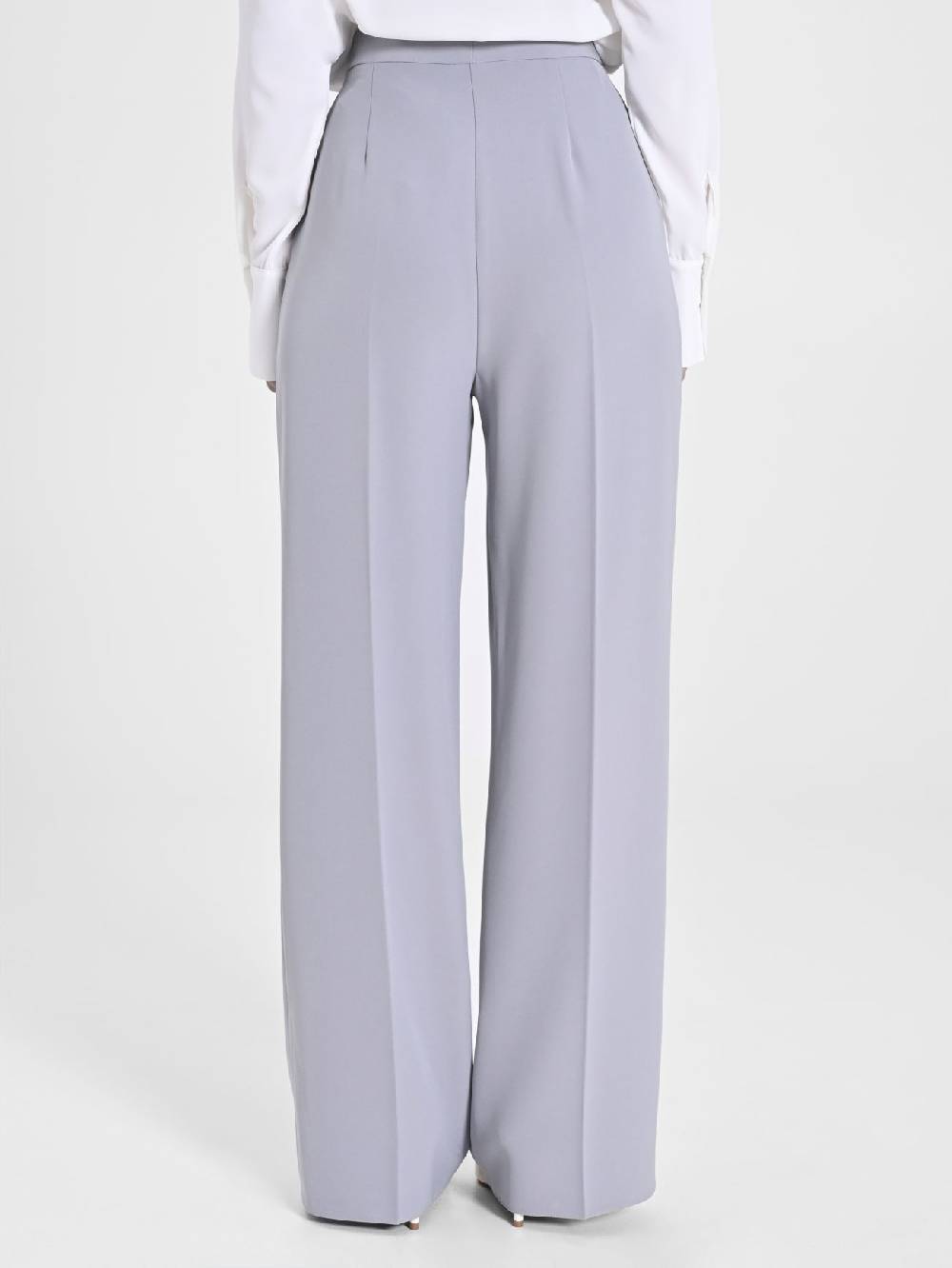 Rinascimento Pantalone Palazzo Grigio in Crepe Nuova