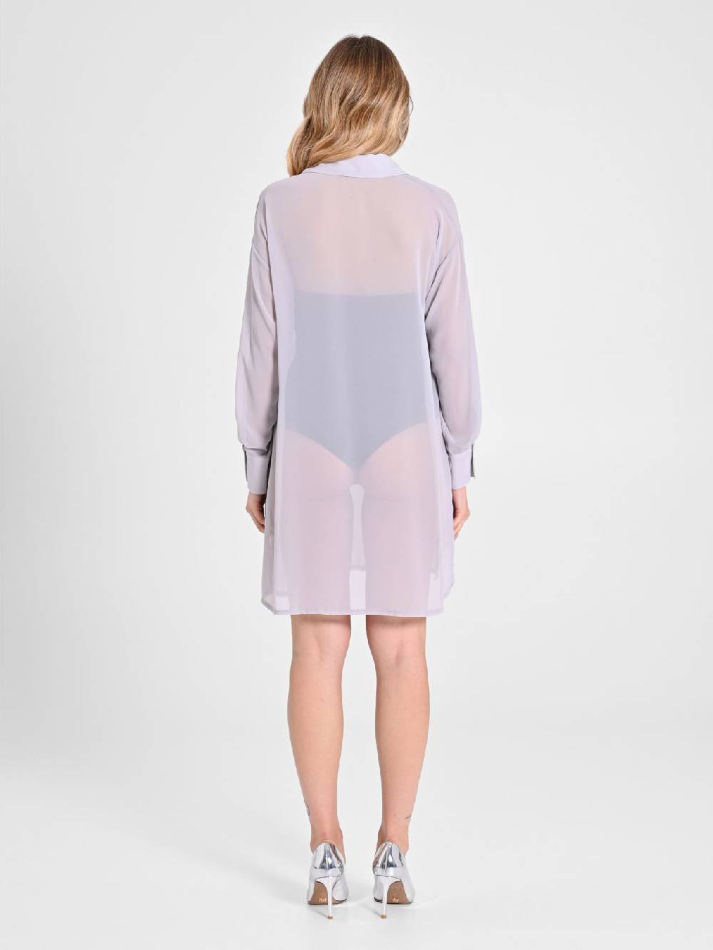 Rinascimento Camicia Lunga in Crepe Georgette Moda