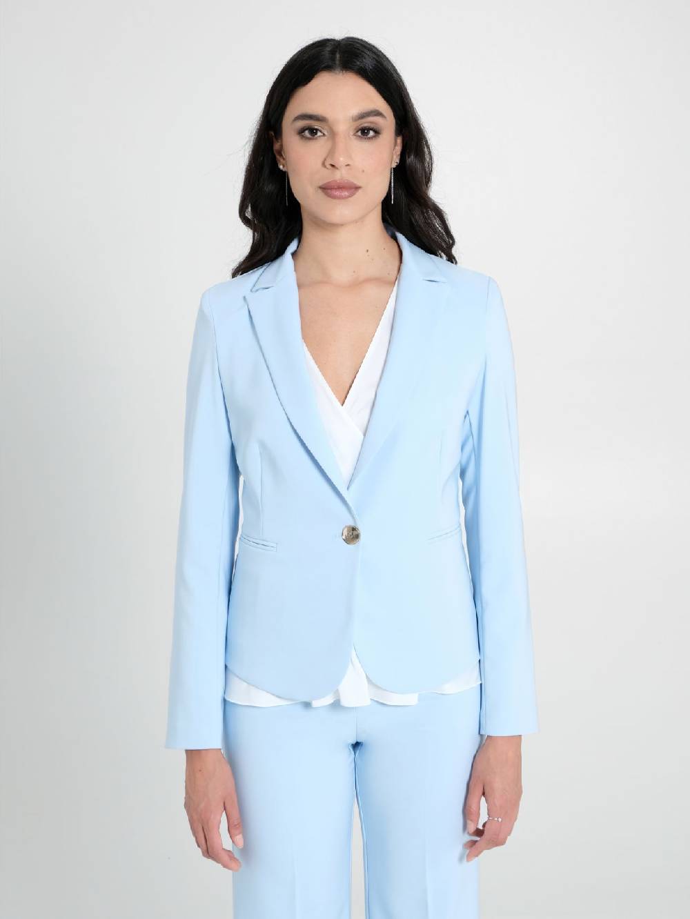Rinascimento Giacca in Tessuto Tecnico Azzurro Donna Vendita