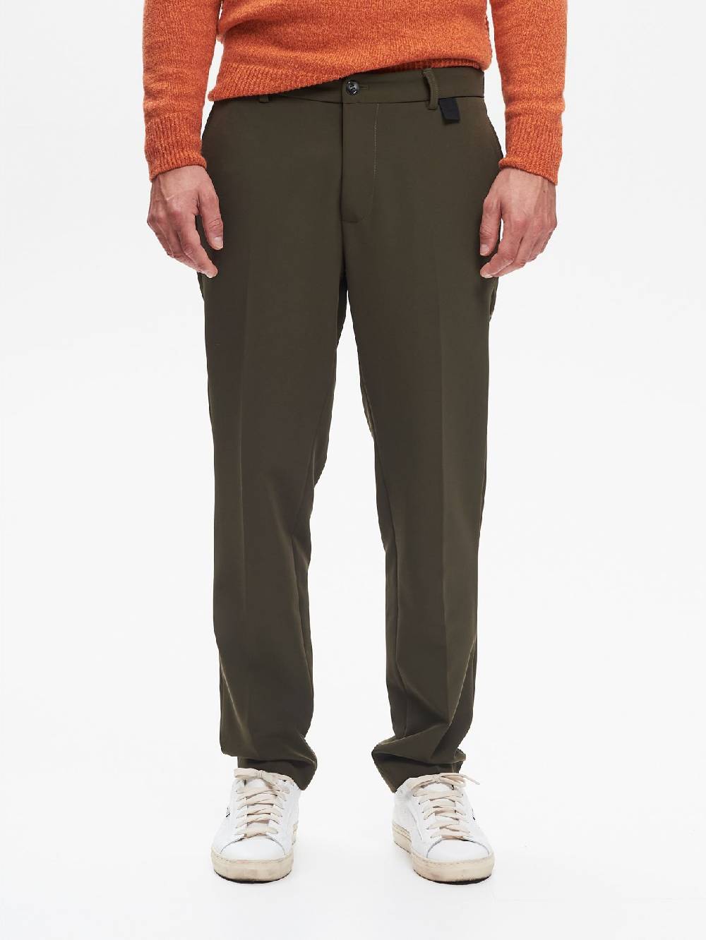 Rinascimento Pantaloni Regular-Fit Uomo Fluido Verde QB24 Saldi