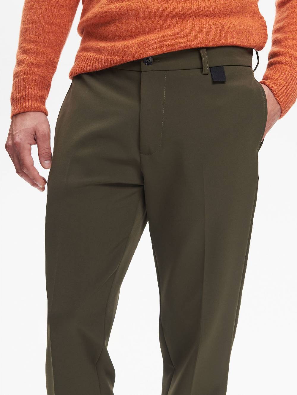 Rinascimento Pantaloni Regular-Fit Uomo Fluido Verde QB24 Saldi