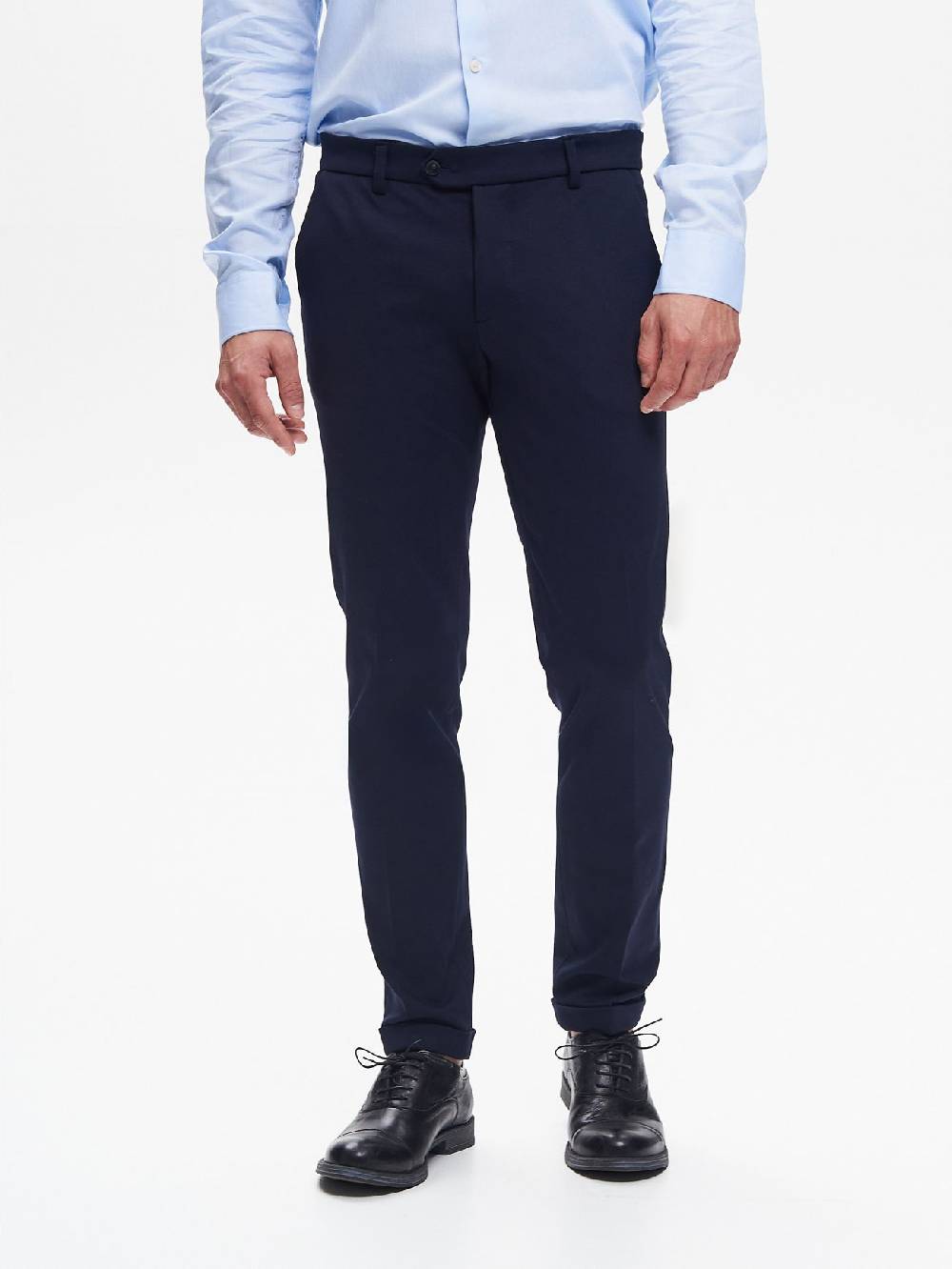 Rinascimento Pantaloni da abito Uomo Punto Milano Blu QB24 I Più Venduti