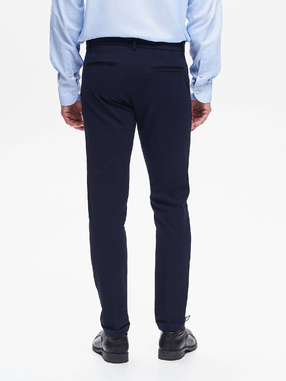 Rinascimento Pantaloni da abito Uomo Punto Milano Blu QB24 I Più Venduti