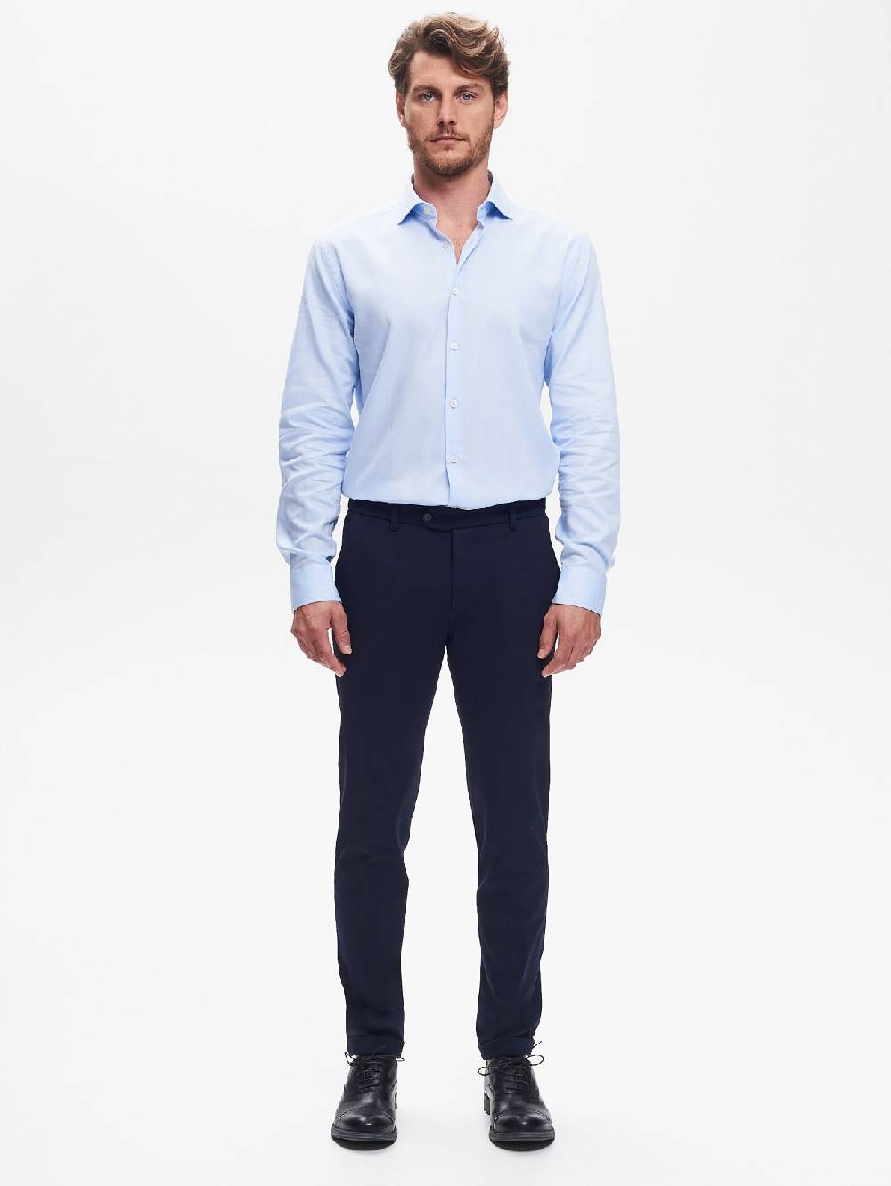 Rinascimento Camicia Classica Uomo Collo alla Francese QB24 Vendite Flash