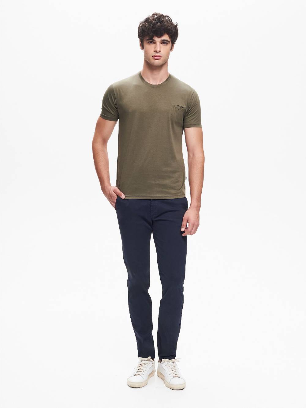 Rinascimento T-shirt Girocollo Uomo Taschino a Filetto QB24 Italia