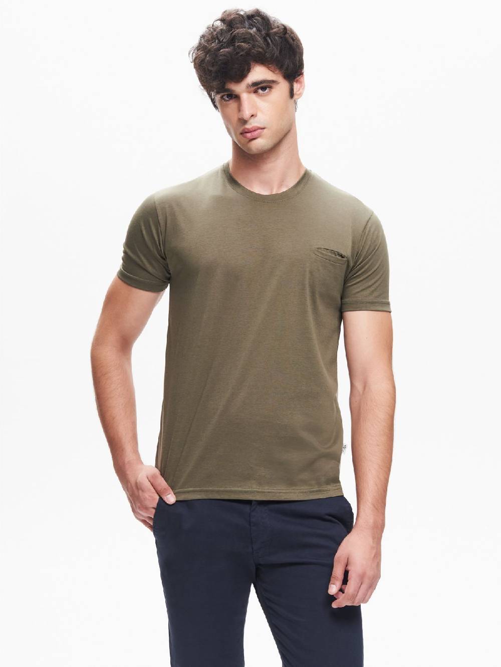Rinascimento T-shirt Girocollo Uomo Taschino a Filetto QB24 Italia