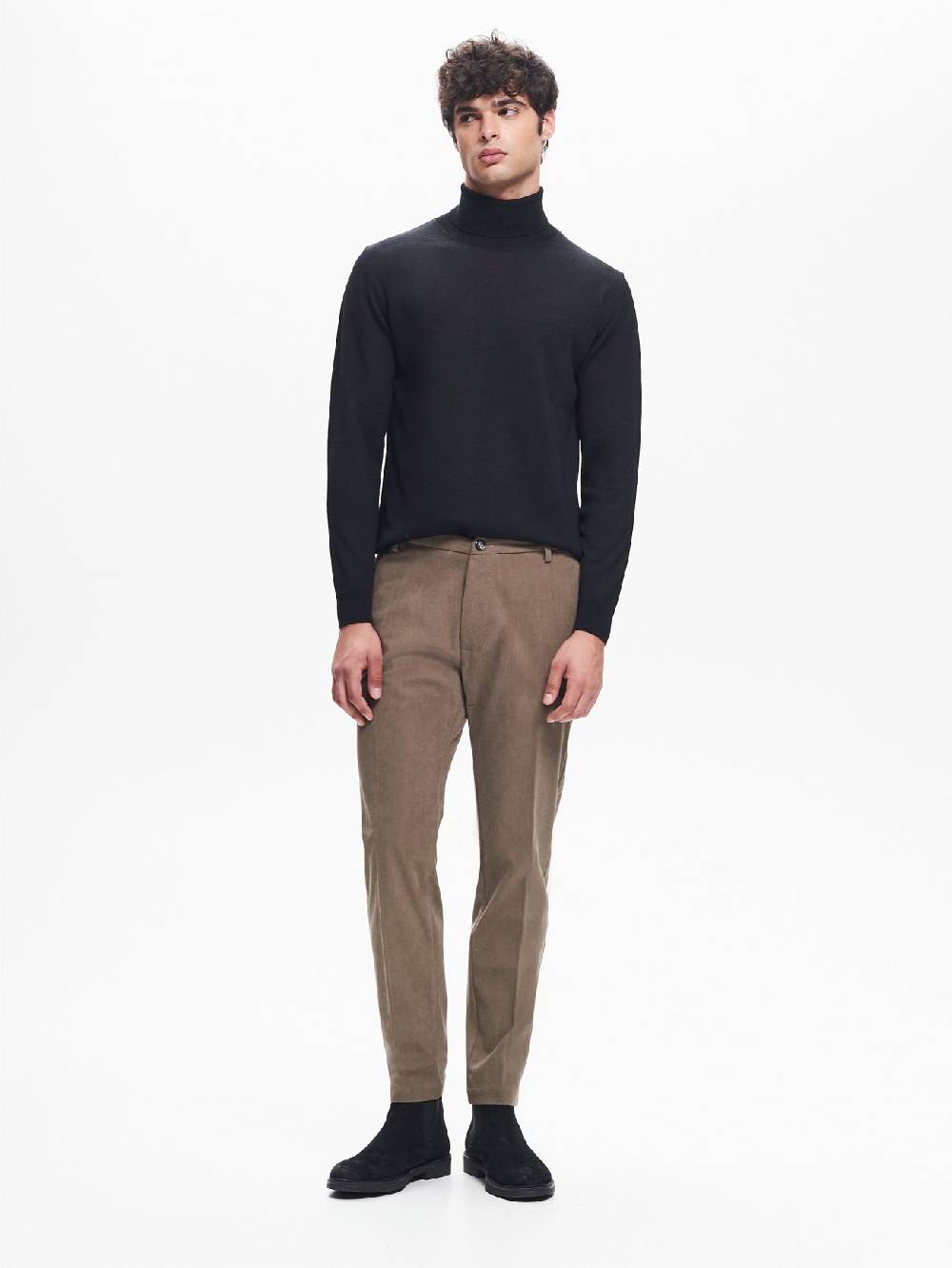 Rinascimento Pantaloni Regular-Fit Uomo Velluto QB24 Nuovo