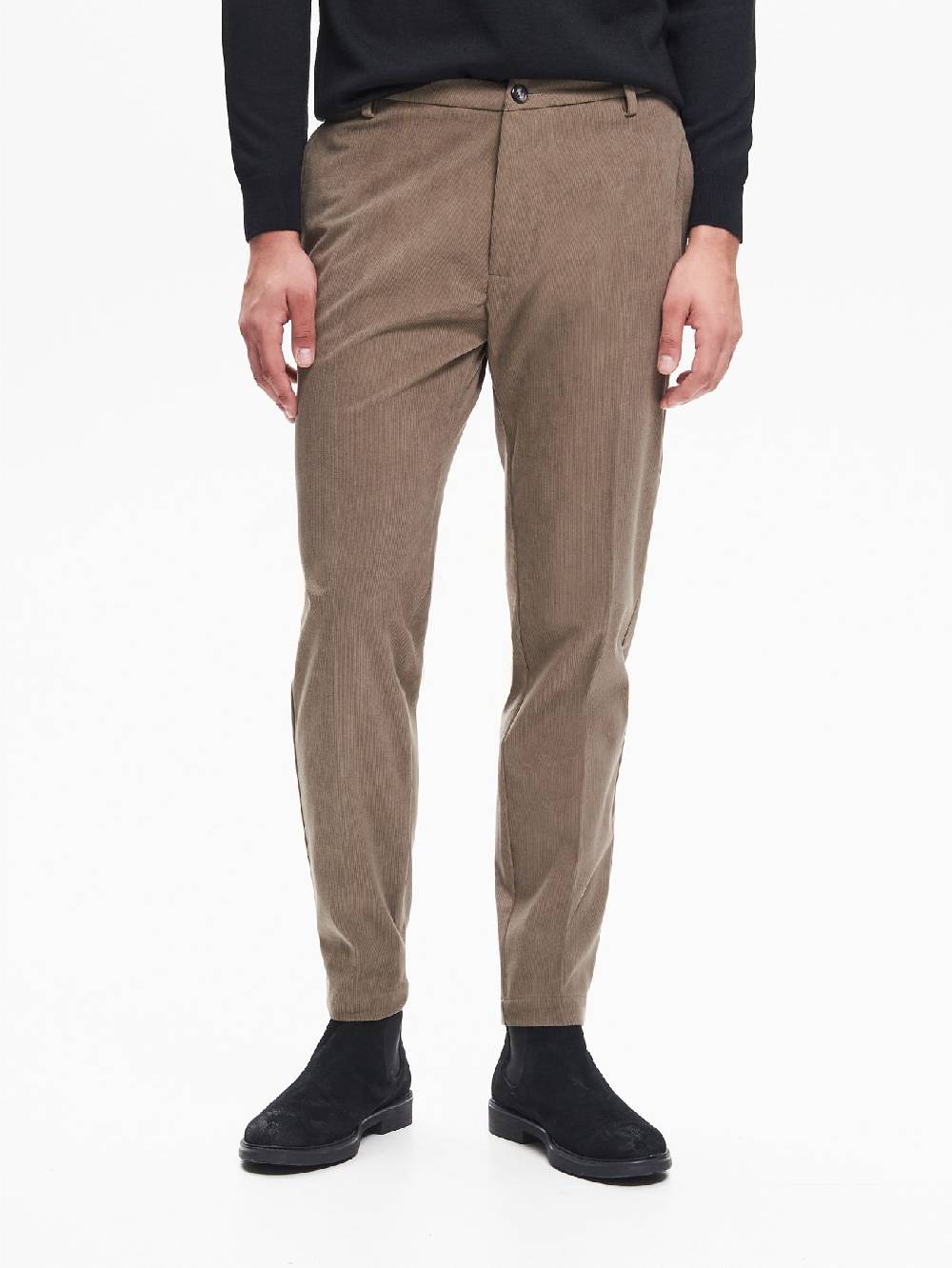 Rinascimento Pantaloni Regular-Fit Uomo Velluto QB24 Nuovo