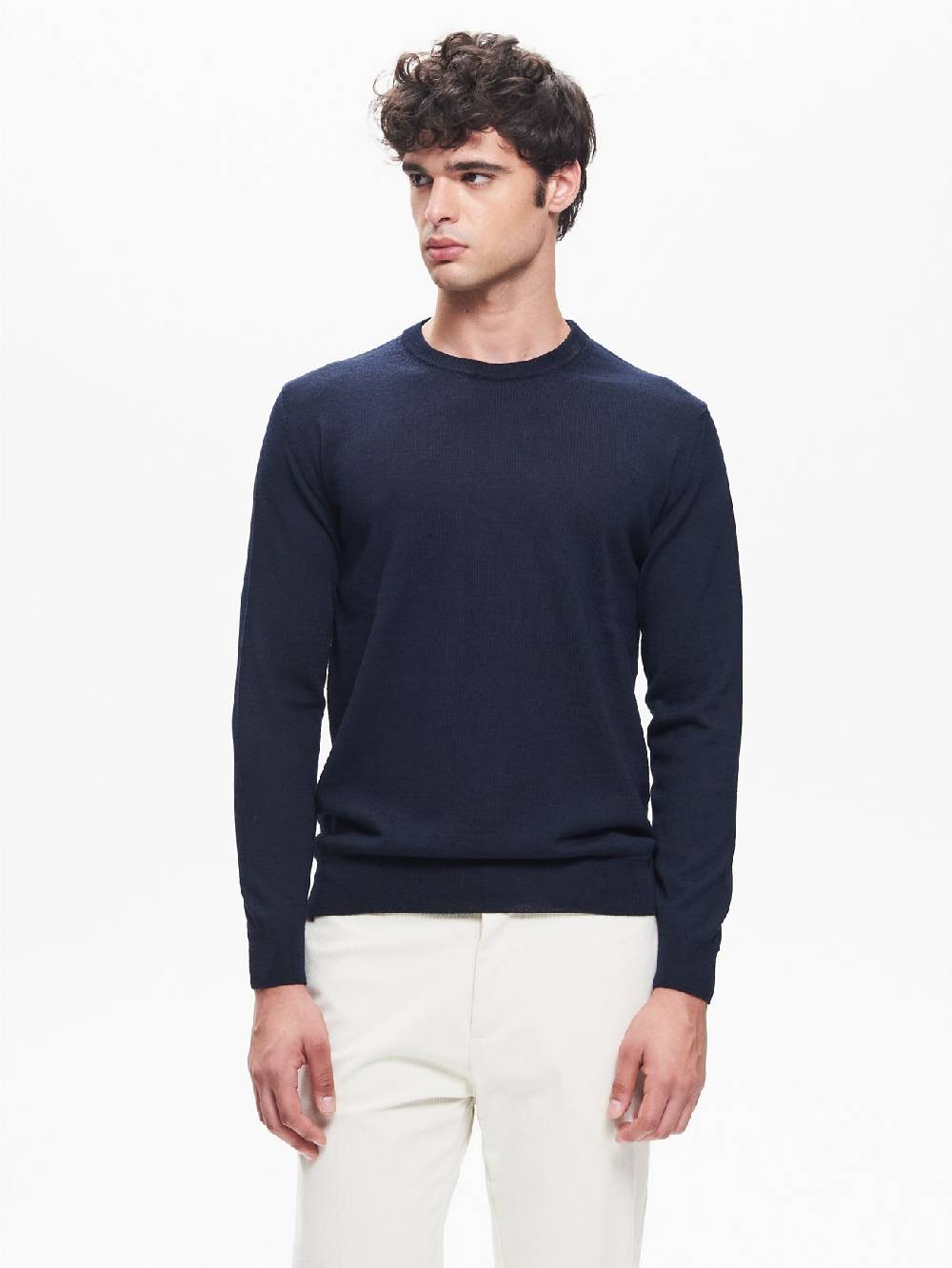 Rinascimento Maglia Girocollo Uomo Basic Blu QB24 Vendita