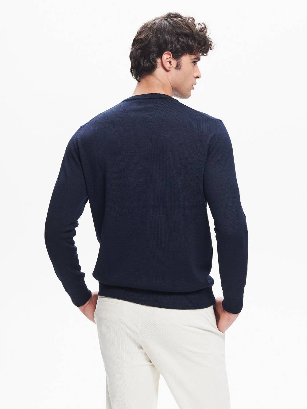Rinascimento Maglia Girocollo Uomo Basic Blu QB24 Vendita