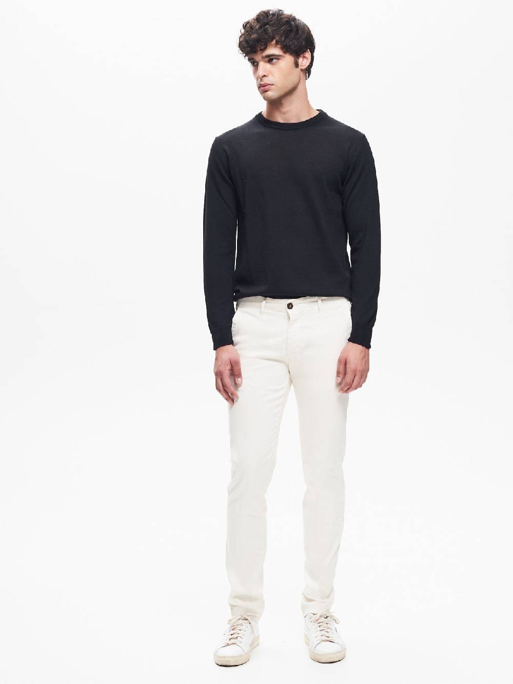 Rinascimento Pantaloni Uomo Chinos Basic Avorio QB24 Qualità Garantita