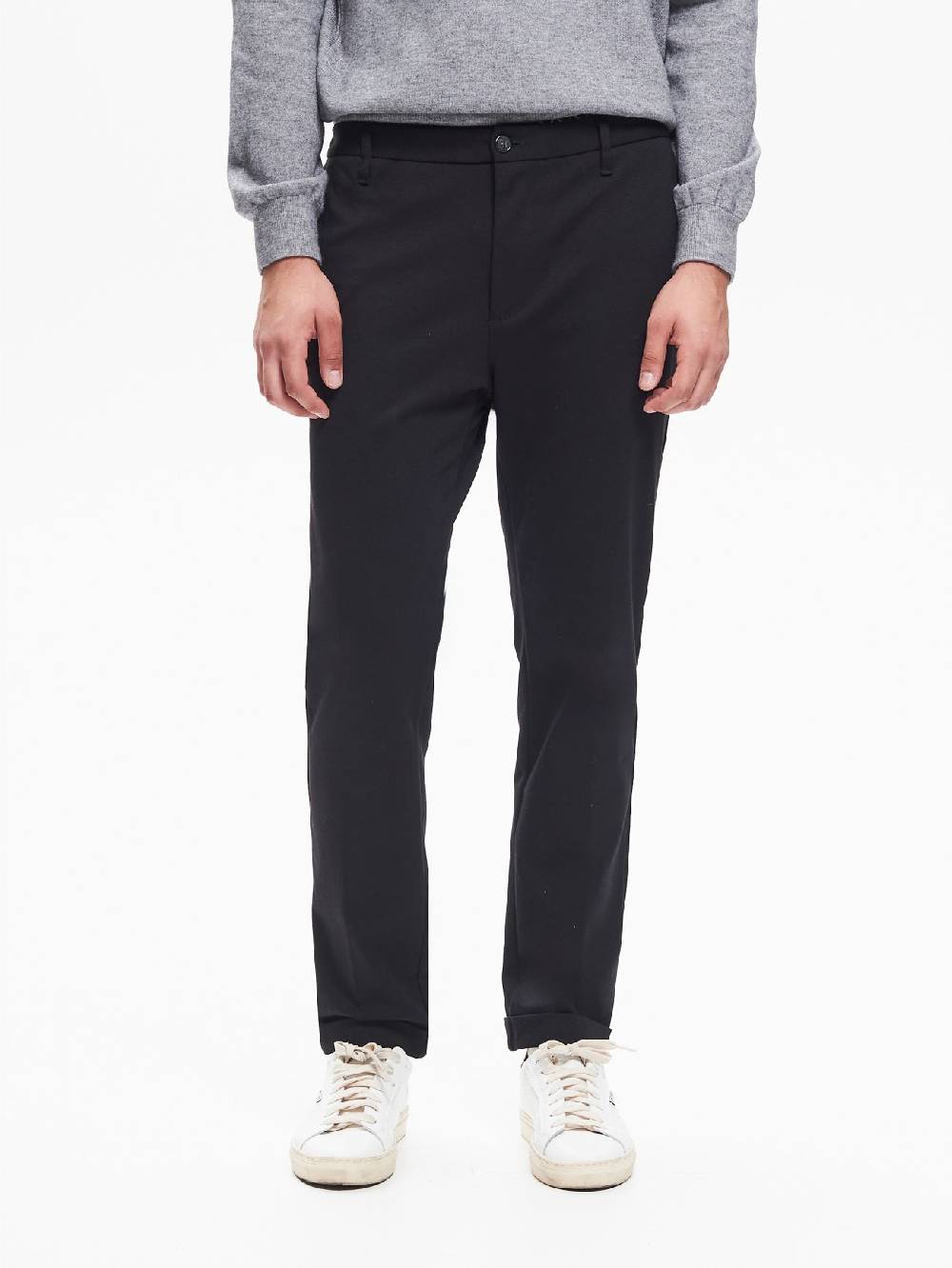 Rinascimento Pantaloni Uomo Punto Milano Nero QB24 Pezzi Unici