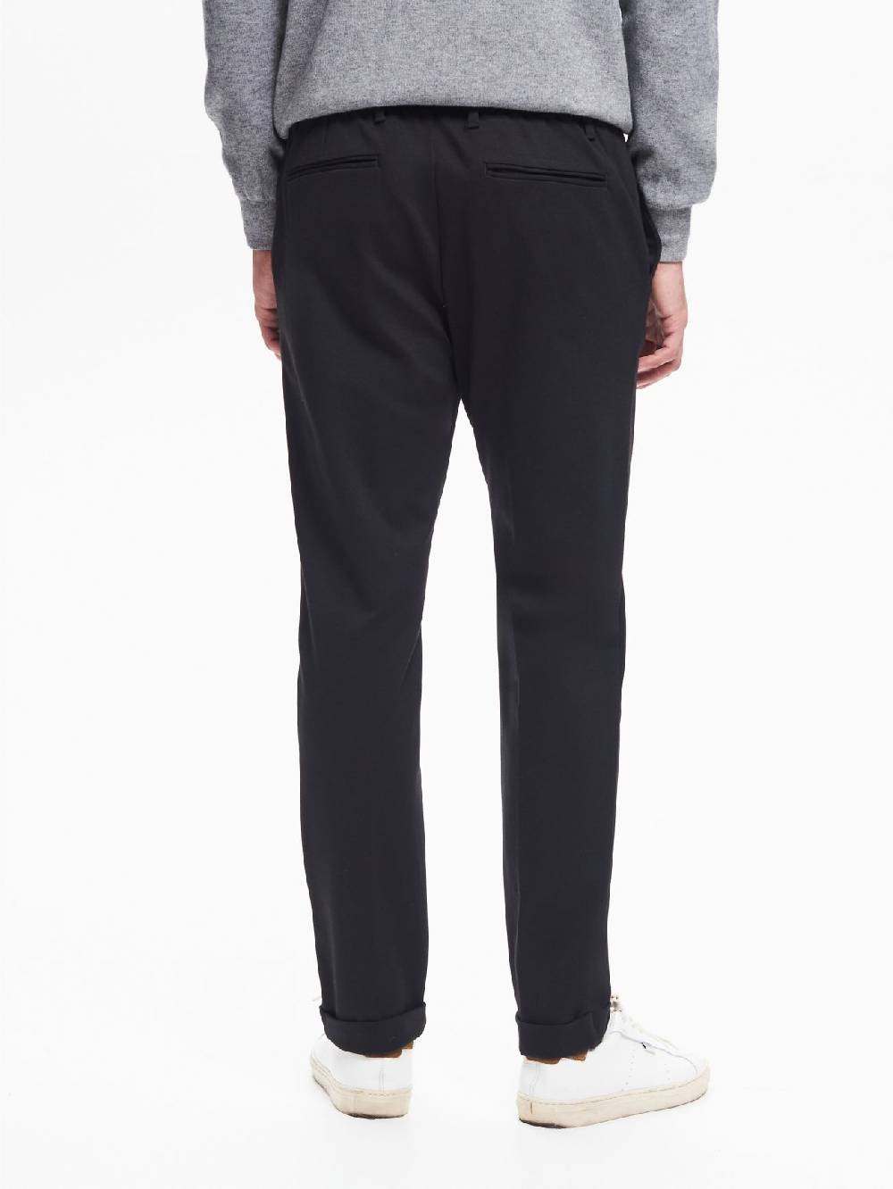 Rinascimento Pantaloni Uomo Punto Milano Nero QB24 Pezzi Unici