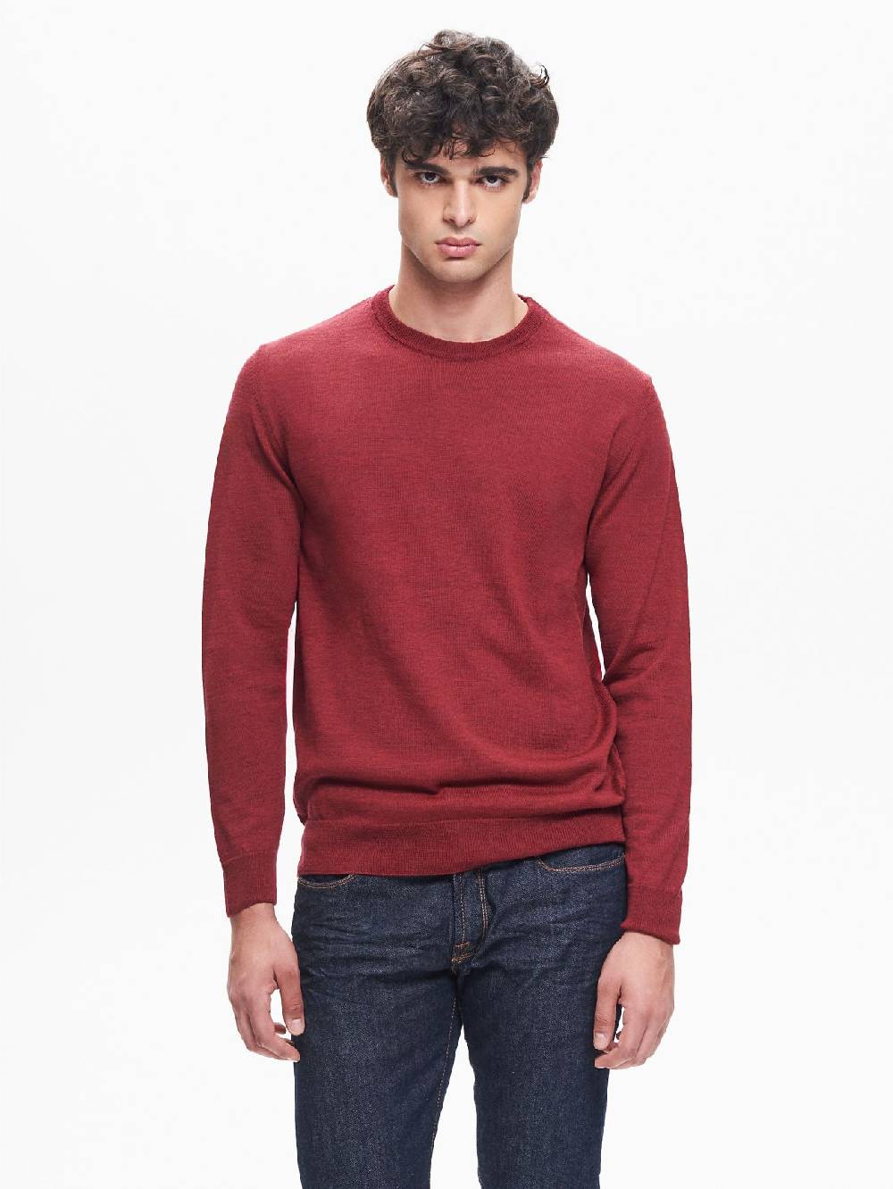 Rinascimento Maglia Girocollo Uomo Basic Rosso QB24 Consegna Veloce
